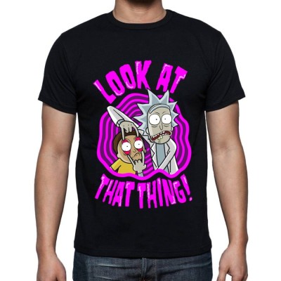 Мъжка тениска RICK & MORTY - LOOK THAT THING!